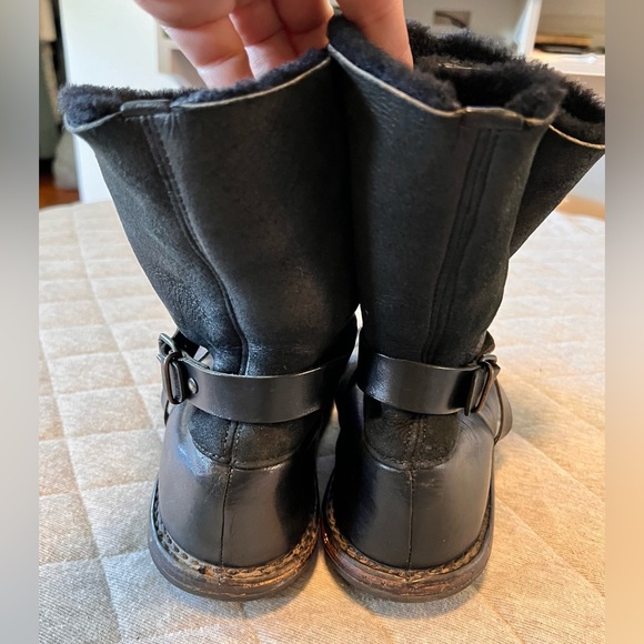 TRIPPEN Snow US 6.5-7 Black Fur Lined Leather Booties Made in Germany Orig $455 - Picture 12 of 13